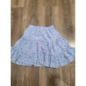 New Look Floral Tiered Skirt Ruffle Hem Lightweight‎ Cute Girl's Size S #R
